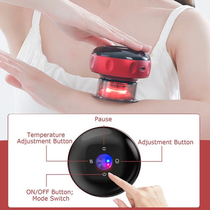 Body Scraping Massage Smart Electric Vacuum Cupping Heating Suction Cup Device Back Neck Arm Massger - AliExpress 66