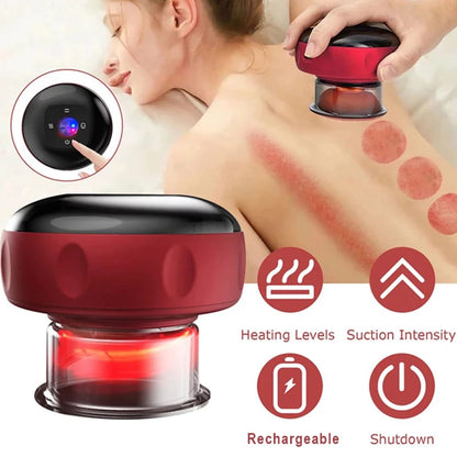 Body Scraping Massage Smart Electric Vacuum Cupping Heating Suction Cup Device Back Neck Arm Massger - AliExpress 66