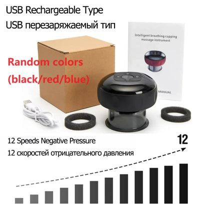 Rechargeable Electric Vacuum Cupping Set Wireless 6/12 Level Skin Scraping Massage Guasha Tool for Household Use - AliExpress 66